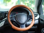 Kavach Car Steering Wheel Black and Brown