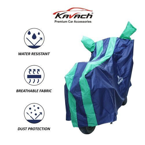 Green and Blue Bike Cover Features