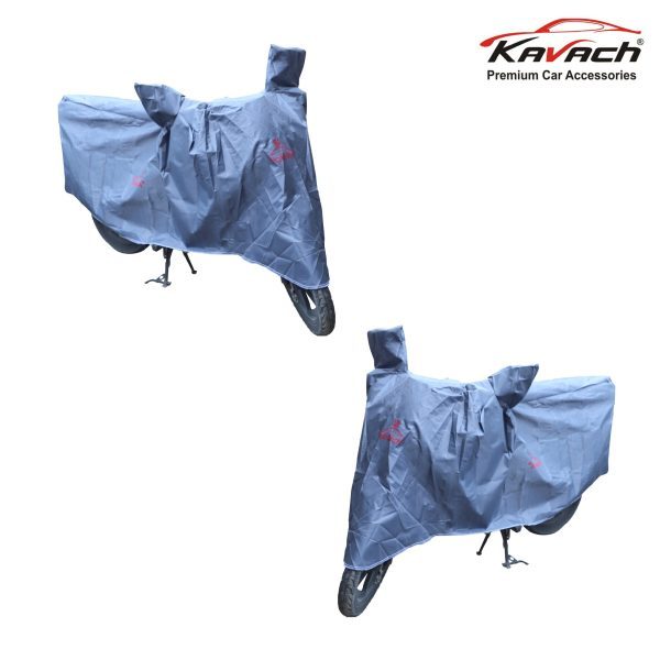 Grey Color Bike Cover from Front and Back