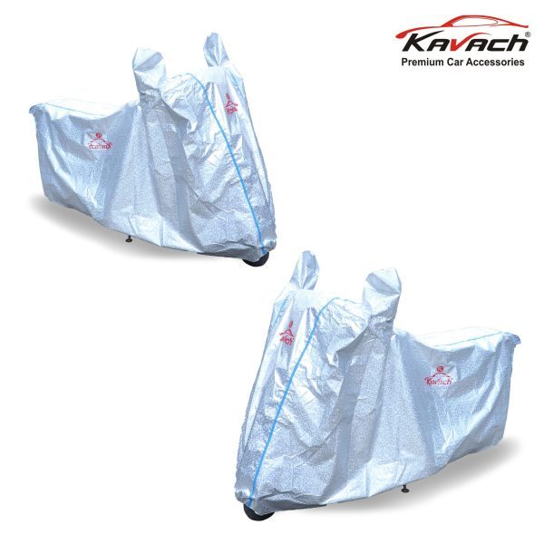 Silver volor Bike Cover from Front and Back